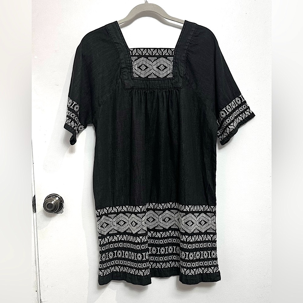 Topshop Moto Black Denim Midi Dress